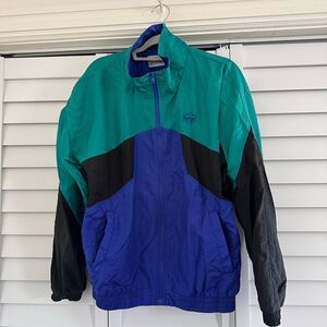 MacGregor Green and Blue Windbreaker Set - Jacket and Pants